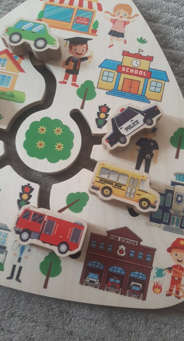 Çocuklar için Taşıt Temalı Ahşap Puzzle - Görsel 3