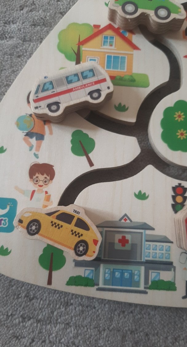 Çocuklar için Taşıt Temalı Ahşap Puzzle - Görsel 2