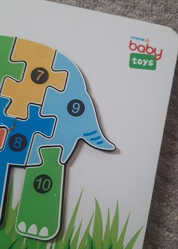 Renkli Sayı Temalı Fil Ahşap Puzzle - Görsel 3