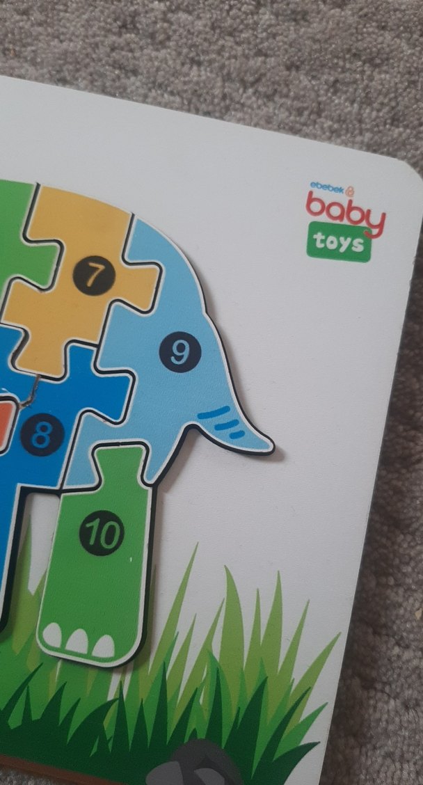 Renkli Sayı Temalı Fil Ahşap Puzzle - Görsel 3