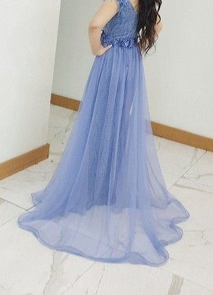 Mavi Prenses Abiye Elbise