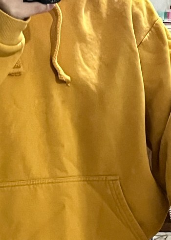 Mavi Jeans Sarı Kapüşonlu Rahat Kesim Sweatshirt mavi jeans