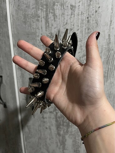 Gerçek deri punk choker