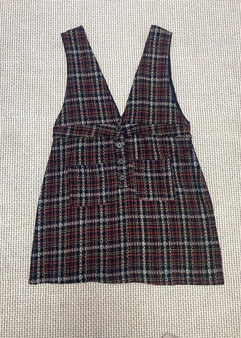 Ekoseli salopet elbise - Görsel 2