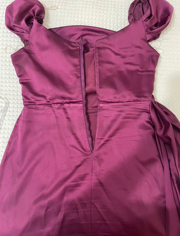 Saten Uzun Abiye Elbise - Görsel 4