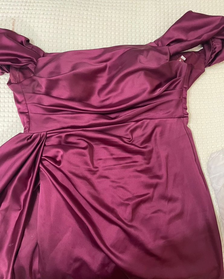 Saten Uzun Abiye Elbise - Görsel 3