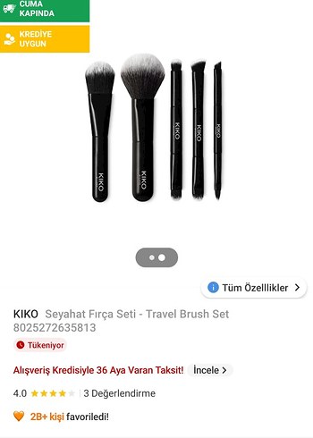 Kiko Siyah Makyaj Fırça Seti - Görsel 3