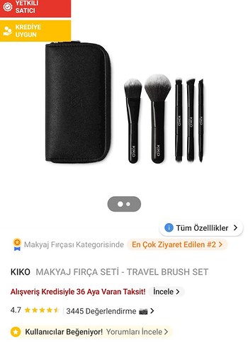 Kiko Siyah Makyaj Fırça Seti - Görsel 2