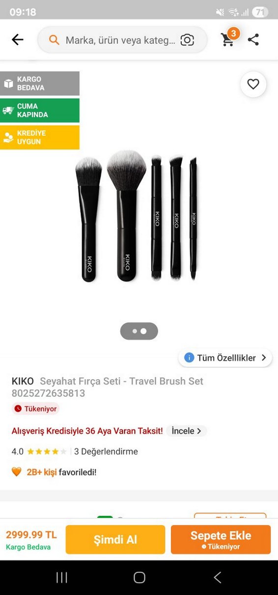 Kiko Siyah Makyaj Fırça Seti - Görsel 3