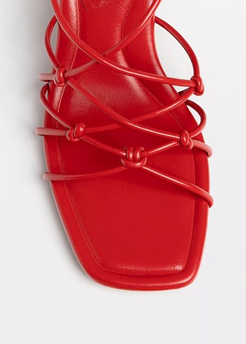 Stradivarius bağçıklı topuklu ayakkabı - Görsel 14