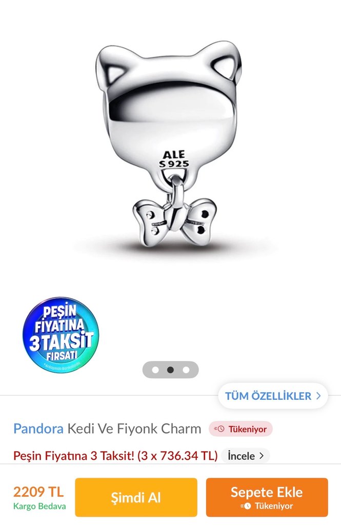 Pandora Kedili Charm - Görsel 4