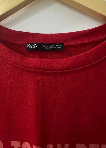 s Beden kırmızı Renk Zara tişört elbise