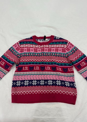H&M yıl başı kazağı Renkli Örgü Kadın Kazak