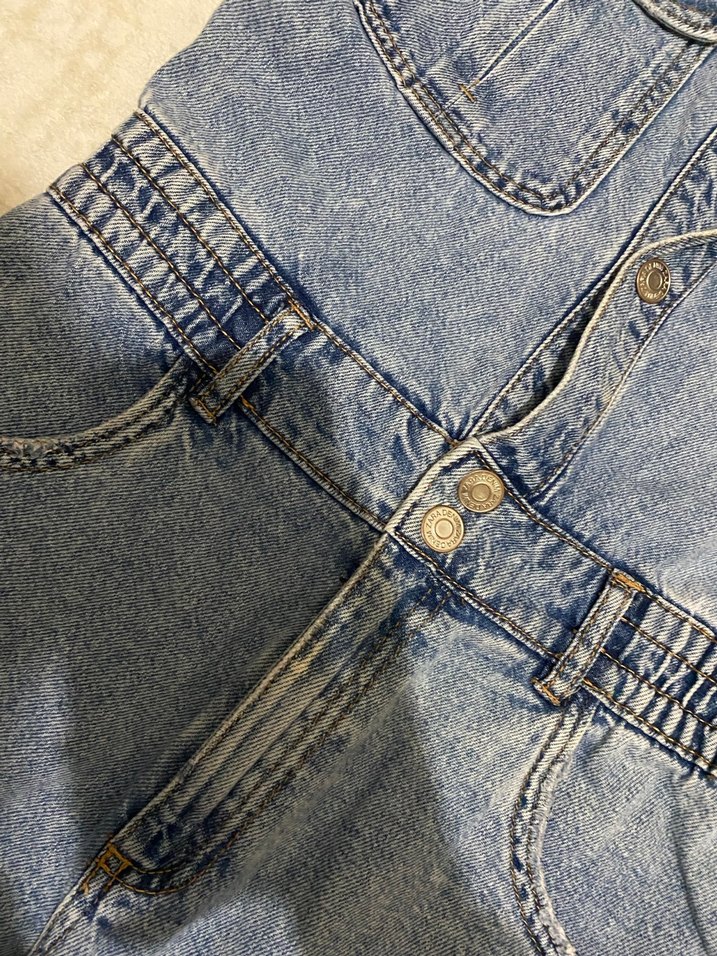 Zara Mavi Denim Mini Tulum - Görsel 4