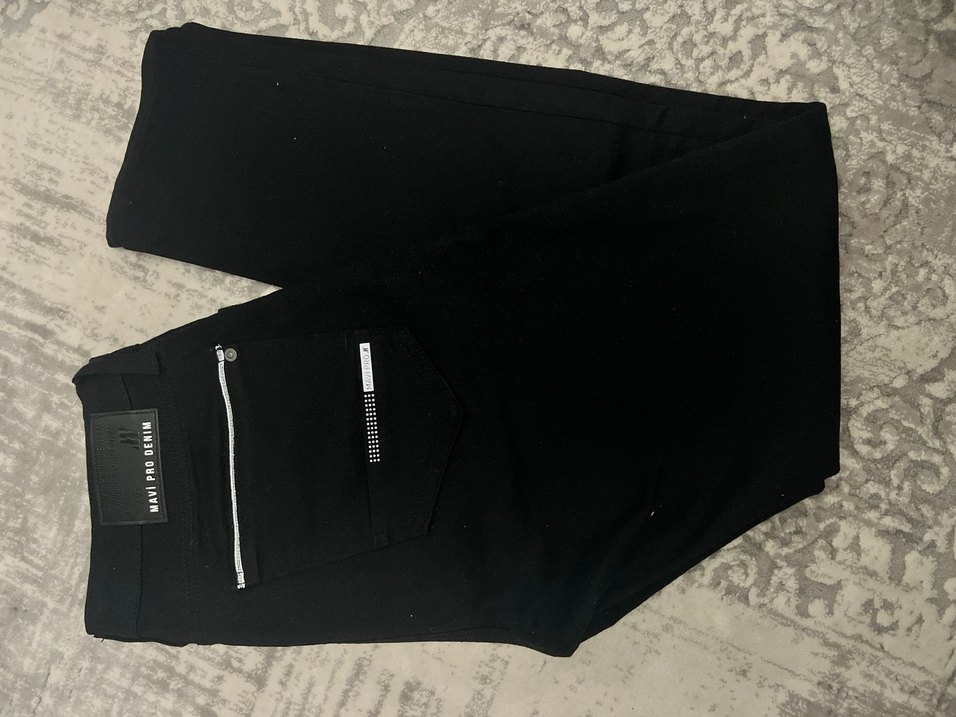 Siyah Fermuarlı Kadın Kumaş Pantolon - Görsel 2