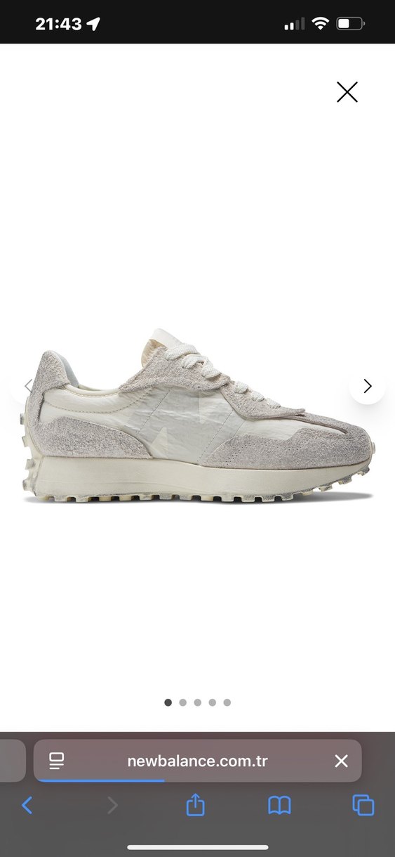 New Balance 327 - Bej/Gri Süet - Görsel 5