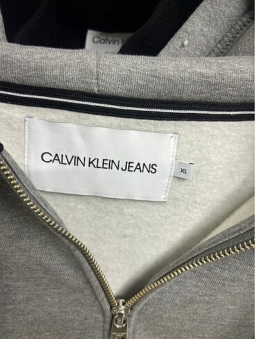 xl Beden Orjinal Calvin Klein Fermuarli Sweatshirt