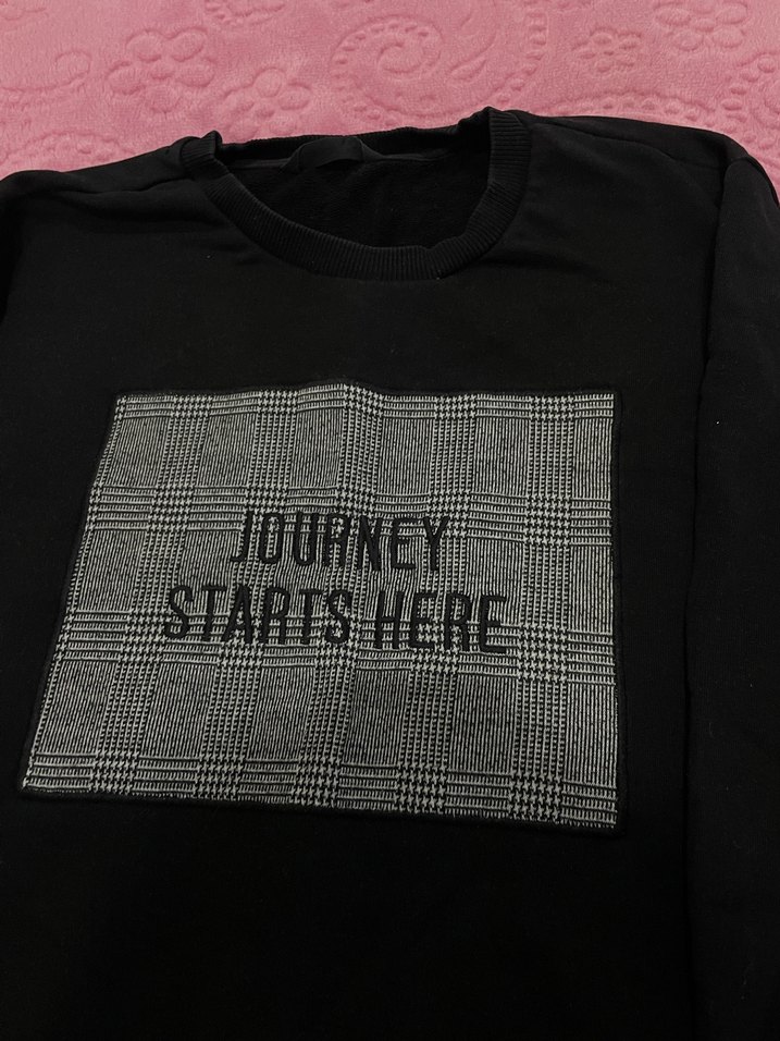 Kadın Siyah Payetli Sweatshirt - Görsel 2