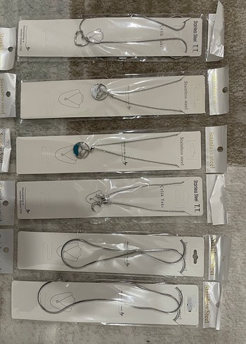 Gümüş Çelik Kolyeler - Görsel 2