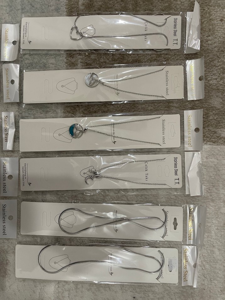 Gümüş Çelik Kolyeler - Görsel 2