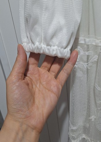 42 Beden beyaz elbise / uzun elbise / tesettür elbise