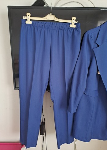 Diğer Düğmeli Mavi Kadın Blazer Ceket