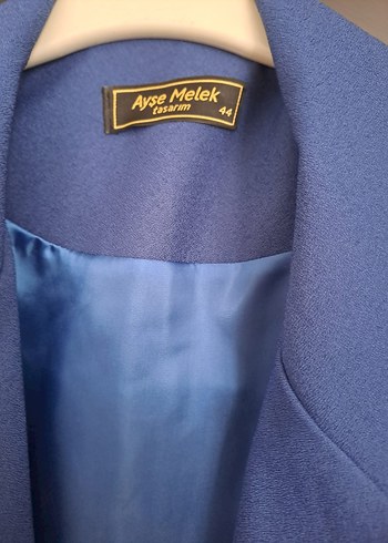 44 Beden Düğmeli Mavi Kadın Blazer Ceket