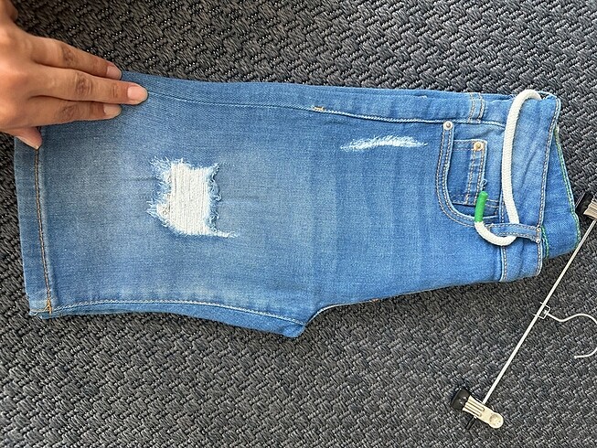 Zarar esnek erkek çocuk jean şort