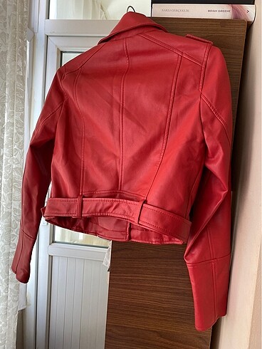 xs Beden kırmızı Renk Pull&Bear Deri Ceket
