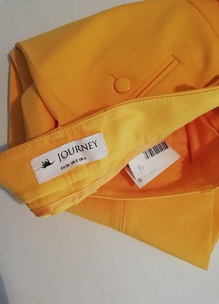 Journey sarı renk kumaş pantolon