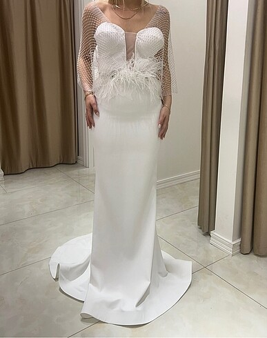 s Beden beyaz Renk Thalia Marka sade gelinlik nikah elbisesi