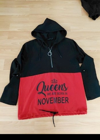 Koyu Kırmızı Kapüşonlu Kadın Sweatshirt - Görsel 4