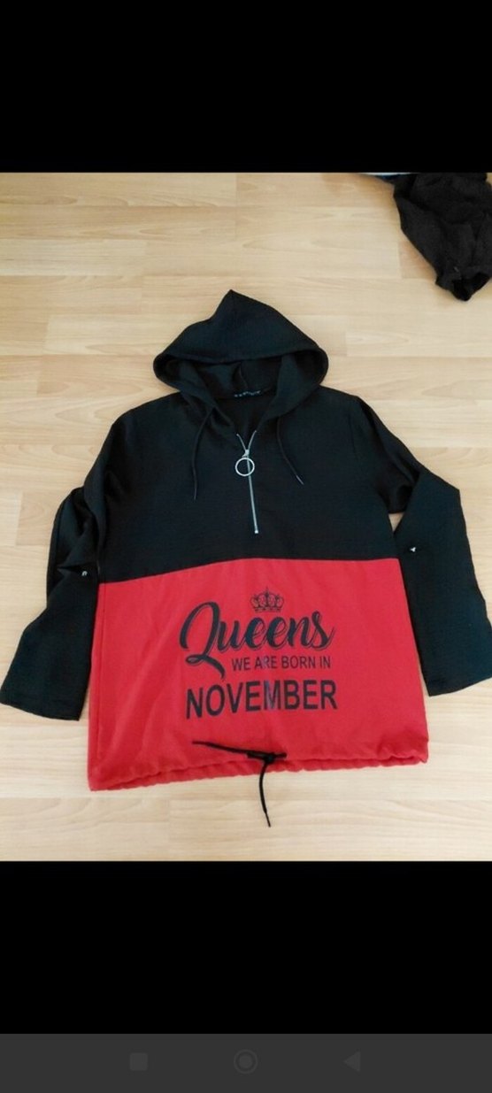 Koyu Kırmızı Kapüşonlu Kadın Sweatshirt - Görsel 4