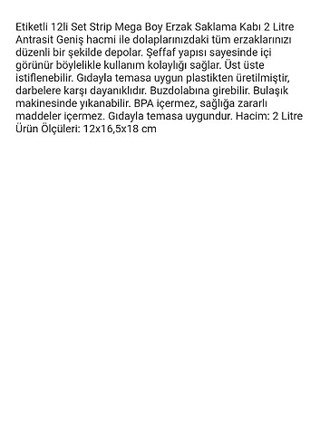  Beden 2lt saklama kapları Sifir kutusunda