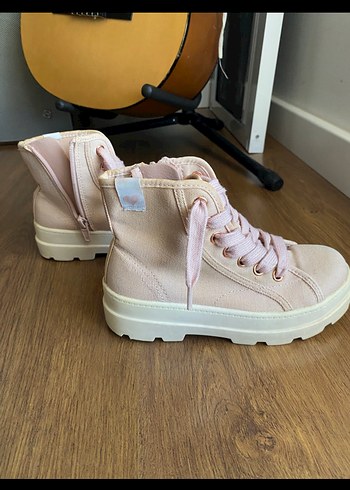 H&M Kızlar için Fermuarlı Pembe Sokak Stili Bot