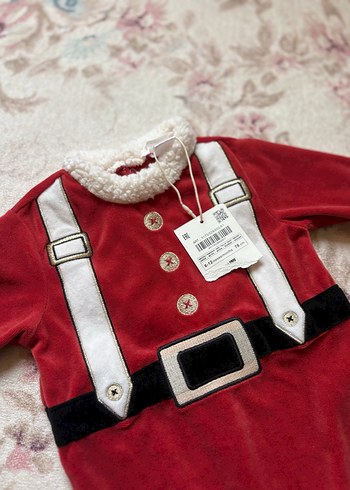 Yılbaşı Kırmızı Bebek Tulum - Görsel 2