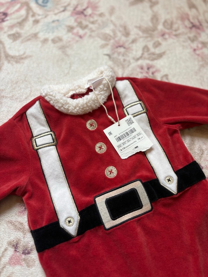 Yılbaşı Kırmızı Bebek Tulum - Görsel 2