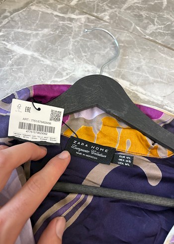 Mor Bohem Uzun Kollu Kadın Gömlek - Görsel 2