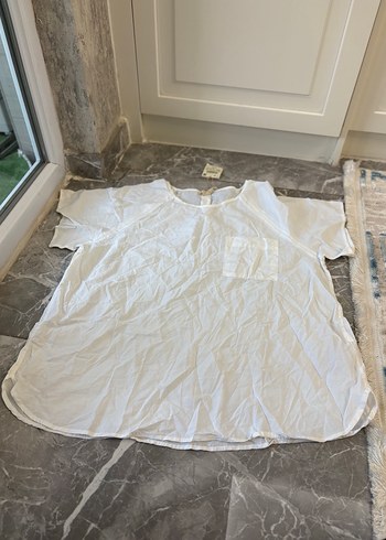 Kadın plaj Keten Kısa Kollu elbise - Görsel 2