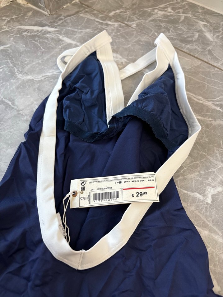 Lacivert Drapeli Kadın Mayo - Görsel 3