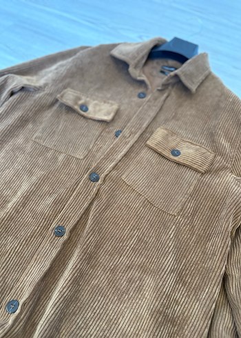 Düğmeli Kahverengi Erkek Süet Gömlek - Görsel 7