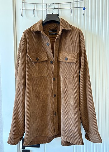 Düğmeli Kahverengi Erkek Süet Gömlek - Görsel 6