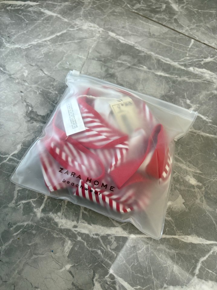 Kırmızı Çizgili Mini Bikini Takım - Görsel 5