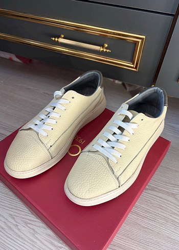 Yılan Desenli Beyaz Erkek Sneakers - Görsel 7