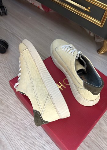Yılan Desenli Beyaz Erkek Sneakers - Görsel 4