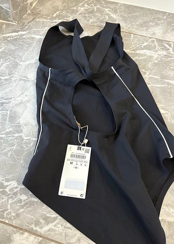 Siyah Baskılı Midi Kadın Mayo - Görsel 5