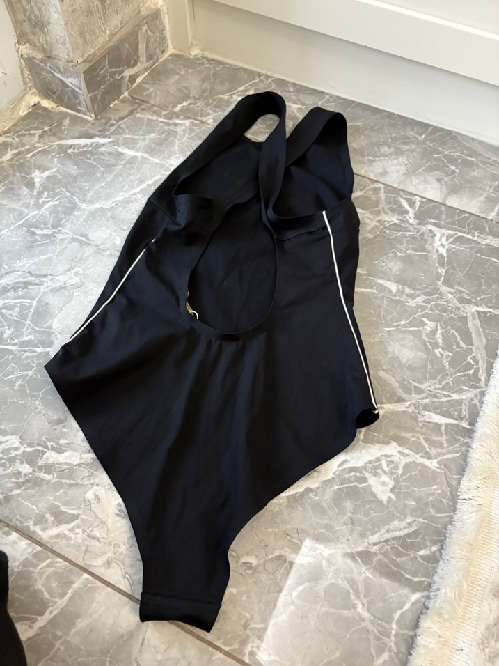 Siyah Baskılı Midi Kadın Mayo - Görsel 3