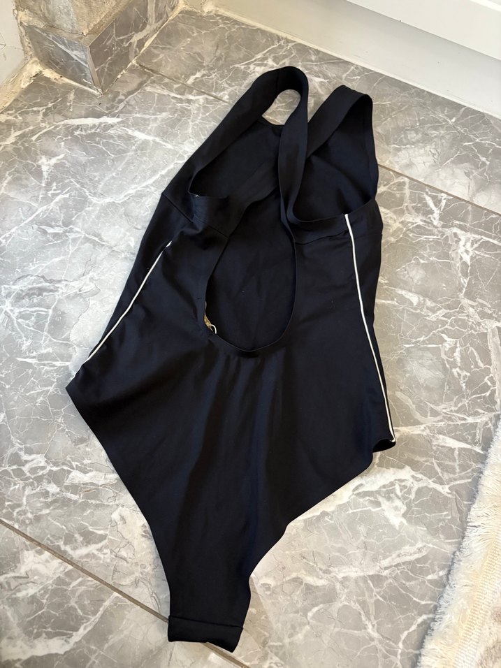 Siyah Baskılı Midi Kadın Mayo - Görsel 4