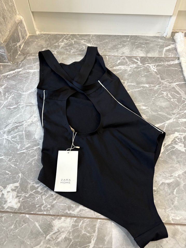 Siyah Baskılı Midi Kadın Mayo - Görsel 2