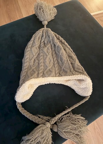 Gri Örgü Kadın Bere - Görsel 3